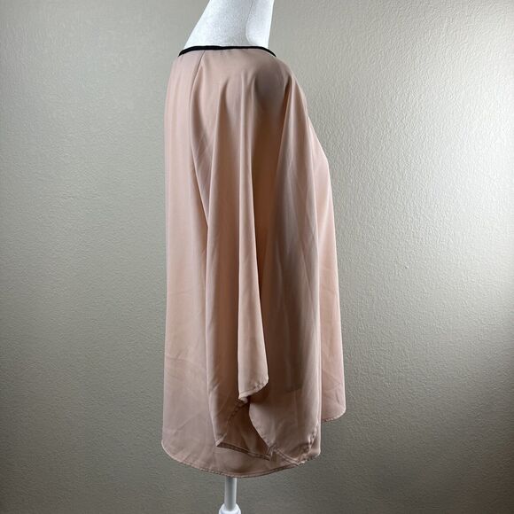 Pleione Women Medium Pink 3/4 Sleeve Blouse Flowy Preppy Romantic‎ Whimsy - Picture 6 of 13